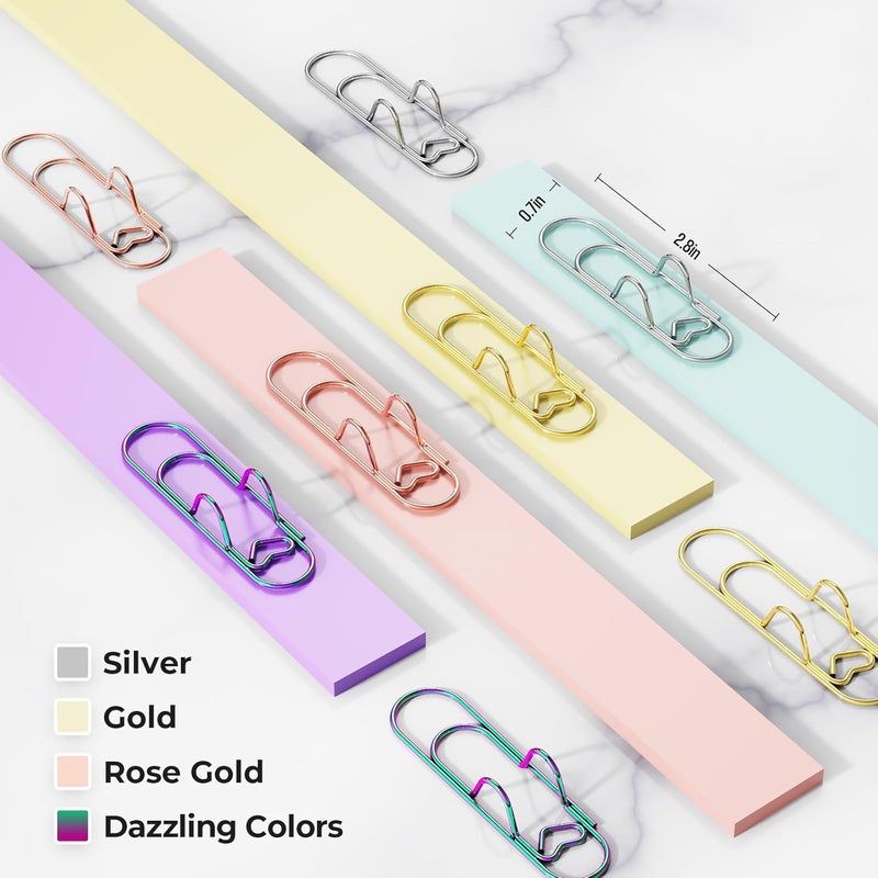 Kaileen Pen Holder Clip, Metal Pen Holder Clips for Notebook - 8 Pcs Colorful Paper Clip Pen Holder Planner Accessories, 4 Color Available (Only for Pens with a Thickness of Less Than 0.5 Inches) - Image 2